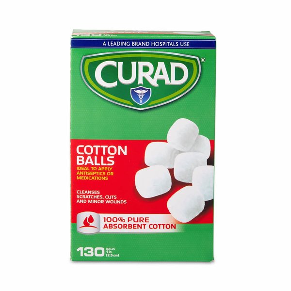 Curad Sterile Cotton Balls, 1", PK130 CUR110163RB